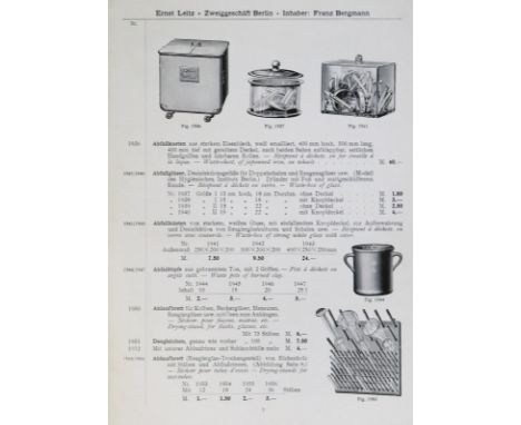 Kataloge.: 4 Kataloge für Laborbedarf u.ä. 4°. Mit zahlr. Abb. Versch. Einbde.  ╔Enthält:╗ Baird &amp; Tatlock, General appar