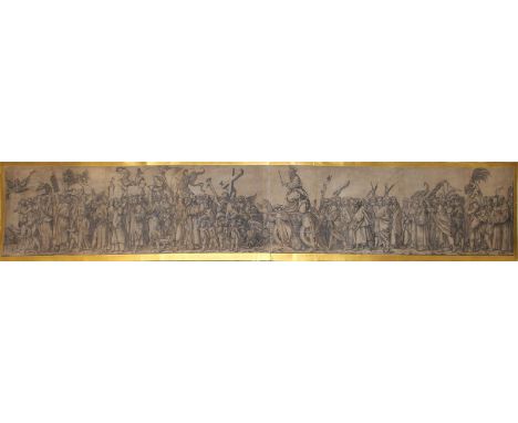 Andreani, Andrea: (1540 Mantua 1610). Triumph des Glaubens. Triumphzug in 8 Blättern (A-H). Holzschnitte nach Tizian Vecellio
