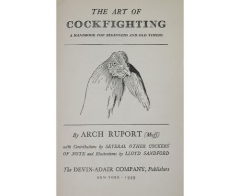 Hahnenkampf.: Sammlung von 5 Schriften in engl. Sprache zum Thema, versch. Formate u. Einbde.  ╔Enthält:╗ Atkinson,H. Cock-fi