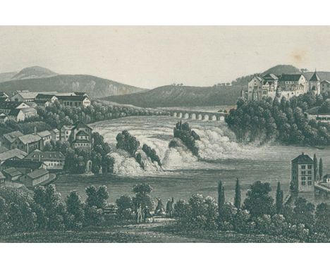 Dikenmann,R.: Souvenir de la Suisse (Deckeltitel). Album mit 100 Taf. in Aquatinta, Zürich (um 1850). Qu.8°. (Darst. je ca. 7