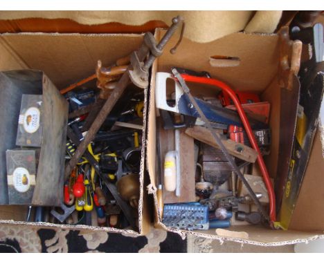 Two boxes of tools. 