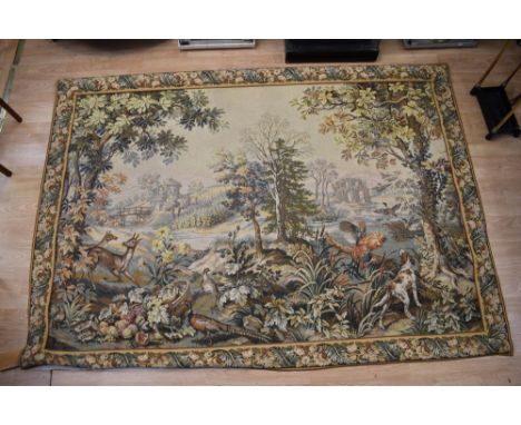 A large tapestry wall-hanging of recent manufacture, 220 x 150cm