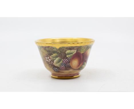 James Skerett for Royal Worcester - A hand painted single boxed sugar bowl, with elaborate gilding, signed and titled "Hand P