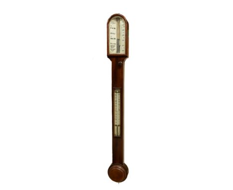 A mind to late 19th century mahogany stick barometer by Negretti and Zambra of London
