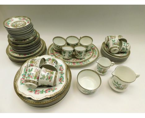 Anchor China "Indian Tree" part dinner service consisting of seven salad plates, ten dinner plates, twelve side plates, nine 