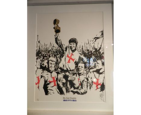 RYCA (Contemporary), 'The Last Crusade', screen print, signed lower right, blind stamped lower left, limited edition 35/44. 