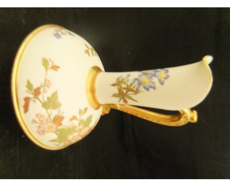 A Victorian Royal Worcester cream ground and floral spray decorated ewer date marked for 1888 and no'd 1162 to base   CONDITI
