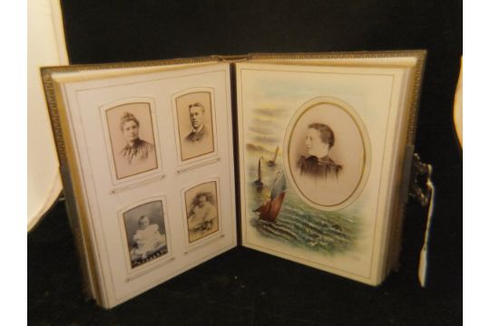 A Victorian Photograph Album Bearing Label John J Banks Stationer