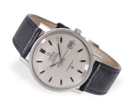 Armbanduhr: Omega Constellation Chronometer Ref. 168.018, Stahl, 1967: Ca. Ø35mm, Stahl, verschraubter Constellation-Boden, R