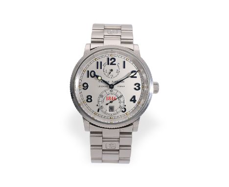Armbanduhr: Ulysse Nardin Marine-Chronometer "1846" mit Originalbox und Chronometerpapieren: Ca. Ø38mm, Edelstahl, No. 2104, 