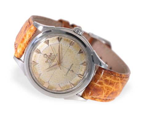 Armbanduhr: Omega Constellation "Pie Pan Tropical" Chronometer in Stahl/Rotgold, Ref. 2852, ca. 1956: Ca. Ø35mm, Gehäuse aus 