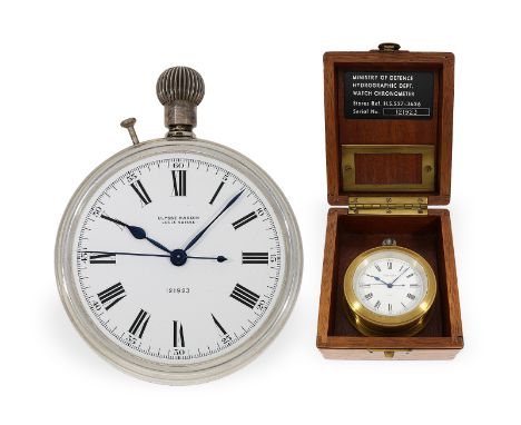 Chronometer: militärisches Beobachtungschronometer, Ulysse Nardin/ Ministry of Defence, ca.1942: Originale, nummerierte Mahag