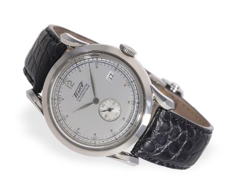 Armbanduhr: Tissot Heritage COSC Chronometer "Serie Limitée 150 Anniversaire", Stahl: Ca. Ø40mm, Stahl, Saphirboden, zertifiz