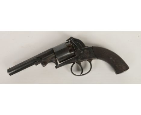 A five shot service revolver of Bentley type. With octagonal barrel and knurled scales c.1880. Barrel length 10.75cm.Conditio