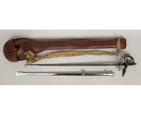 A George V 1827 pattern Royal Rifle Corps. Officers sword by Wilkinson Sword, London. With etched blade inscribed J. B. E. R.