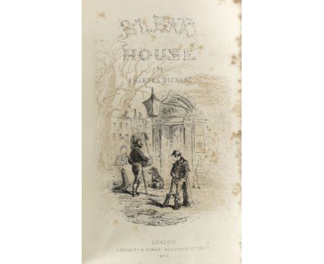 ° ° Dickens, Charles - Bleak House, First Edition. pictorial engraved and printed titles, frontis. and 38 plates (by Hablot K