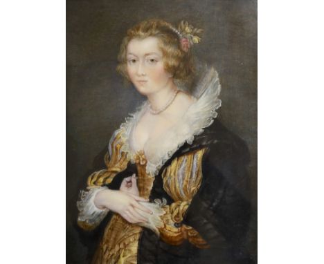 19th century miniature watercolour on ivory, portrait of Catherine Manners, Duchess of Buckingham, indistinctly signed lower 