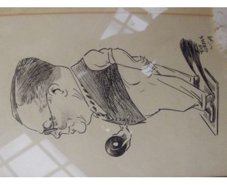 Framed sketch signed Syd Jordan 