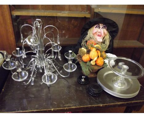 Large chandelier and other items
