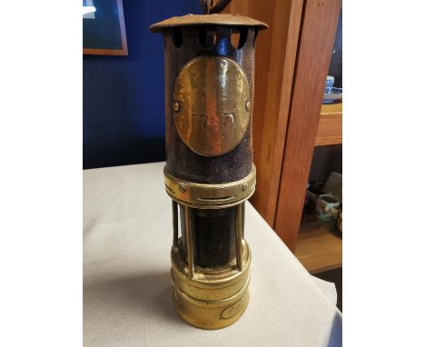 Early Miners Lamp - marked '801' and indistinctly to middle