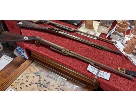 Late 19th Century BSA Birmingham Small Arms Company Rifle Gun - Army/Militaria Interest - 111cm long