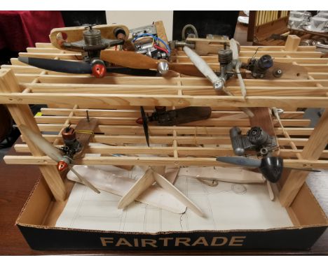 Collection of Model Airplane Propeller Engines + Model Plane Parts