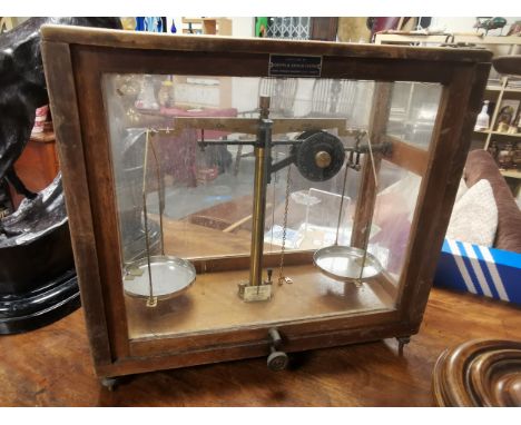 Cased British Griffin &amp; George Scientific Weighing Scales