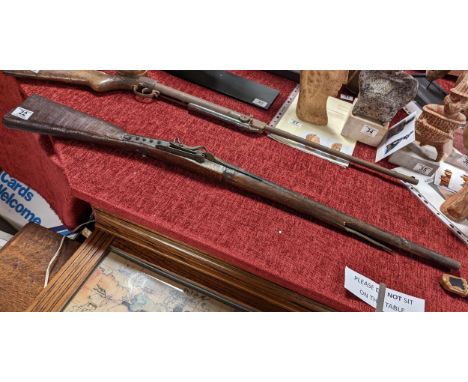 Early Antique Rifle Gun - Army/Militaria Interest and more detail to follow - 107cm long