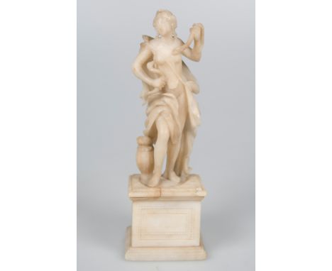 Alabaster figure.&nbsp; Late 18th century.26 x 8,5 x 6,5 cm. With plinth.