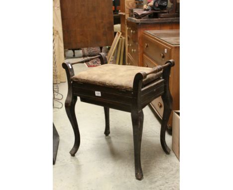 Edwardian Piano Stool, Victorian Swing Mirror, Wooden Chess Board and a Leather Satchell