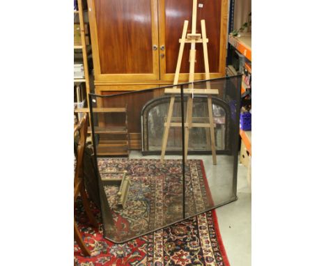 Large Mesh Metal Fire Screen, approx. 108cms high x 122cms wide
