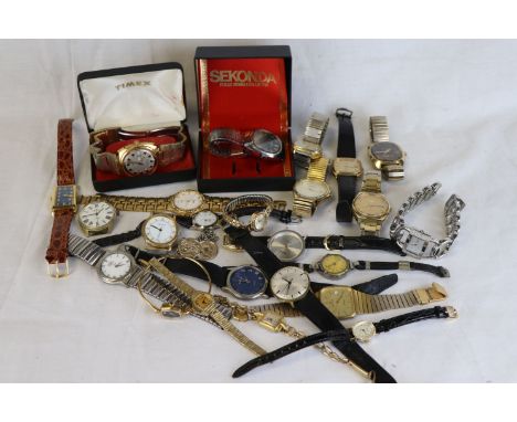 Assorted Gents vintage watches to include Sekonda, Timex, Aseikon, Bijoux Terner, Limit, Rotary, Reflex, Certina etc