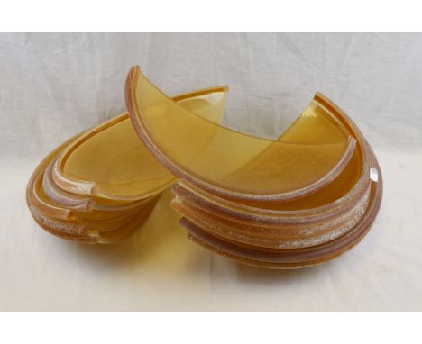 Eleven Murano Speckled Orange / Yellow Glass Wall / Light Pockets