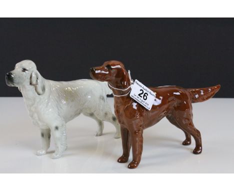 Beswick ceramic Red Setter & an Irish Setter "Baylooki Baronet"