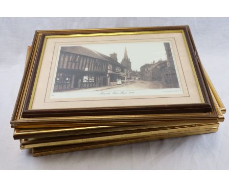 Collection of Seven Framed and Glazed John Bloomfield, Costume Designed Prints depicting B.B.C Costumes for Henry VIII and so