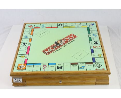 Hasbro Wooden Cased Monopoly and Cluedo Games Compendium including Chess, Dominoes, Draughts, Cribbage and Playing Cards