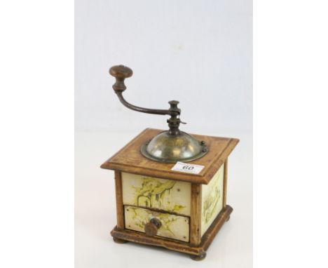 Vintage French Wooden  ' Peugeot Freses ' Coffee Grinder