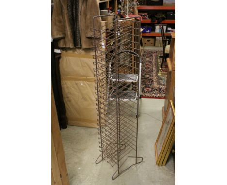 Vintage Retro Metal Shop Card / Paper Rack, 142cms high