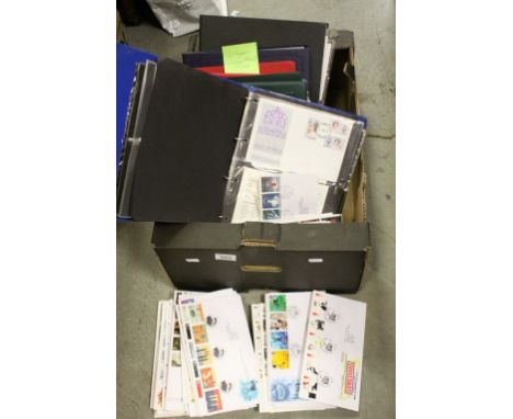 Six Folders of First Day Covers and Stamps plus some loose dating from 1970's onwards