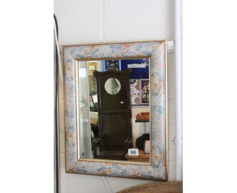 Floral Framed Mirror, approx. 50cms x 40cms