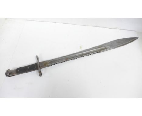 A reproduction bayonet with saw blade, marked 13295AC, no scabbard