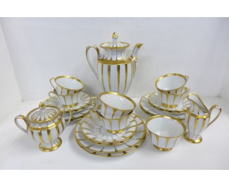 A Forstenberg tea service, one cup a/f 