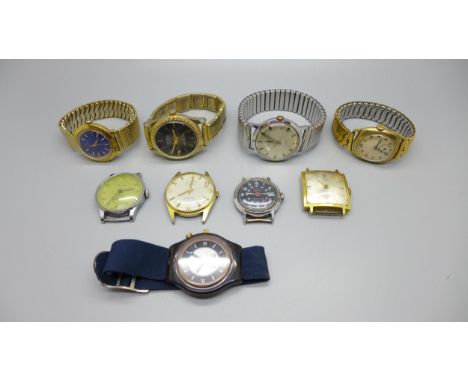 A collection of manual wind wristwatches 