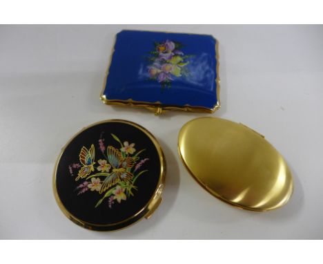 A Stratton compact, a House of Commons compact and an enamelled cigarette case 