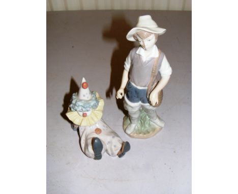 Lladro Fisher Boy going/gone Fishing #4809