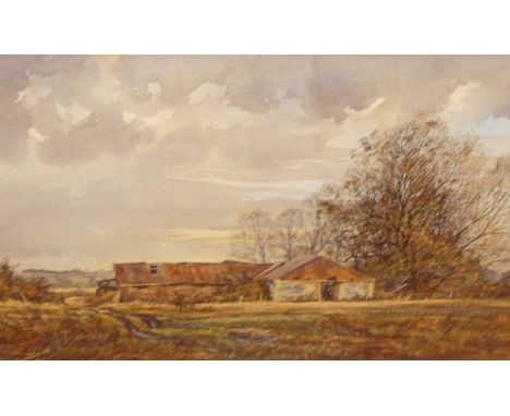 Edward Stamp (b.1939) - Prize bull in a landscape, watercolour, signed and dated 1988 lower right, 35 x 50cm; together with t
