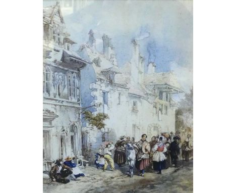 Buddig Anwylini Pughe (1857–1939) - Autumn, watercolour, 18 x 30cm; together with C.C. Sanders - Barcelona, watercolour; and 