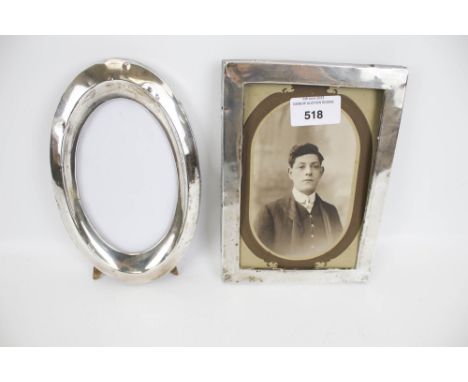 Two vintage hallmarked silver photograph frames
