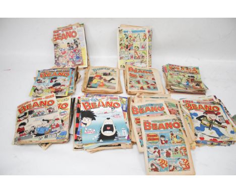 A collection of assorted vintage children's comics. From 1970s onwards, including mostly Beano, also Bunty, Tammy and Sandie.