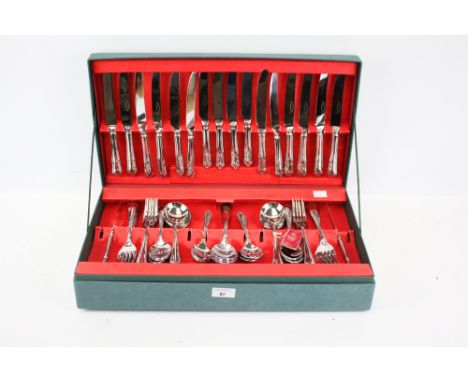 A House of Fraser stainless steel 'Festival Collection' cutlery canteen. Eight place setting, dishwasher safe, comprising eig